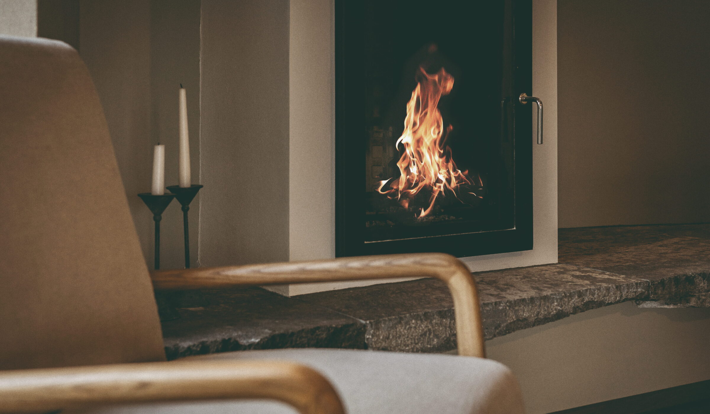 Frühstücken im Kaminzimmer
